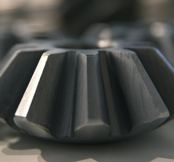 A close up of some black objects on a table